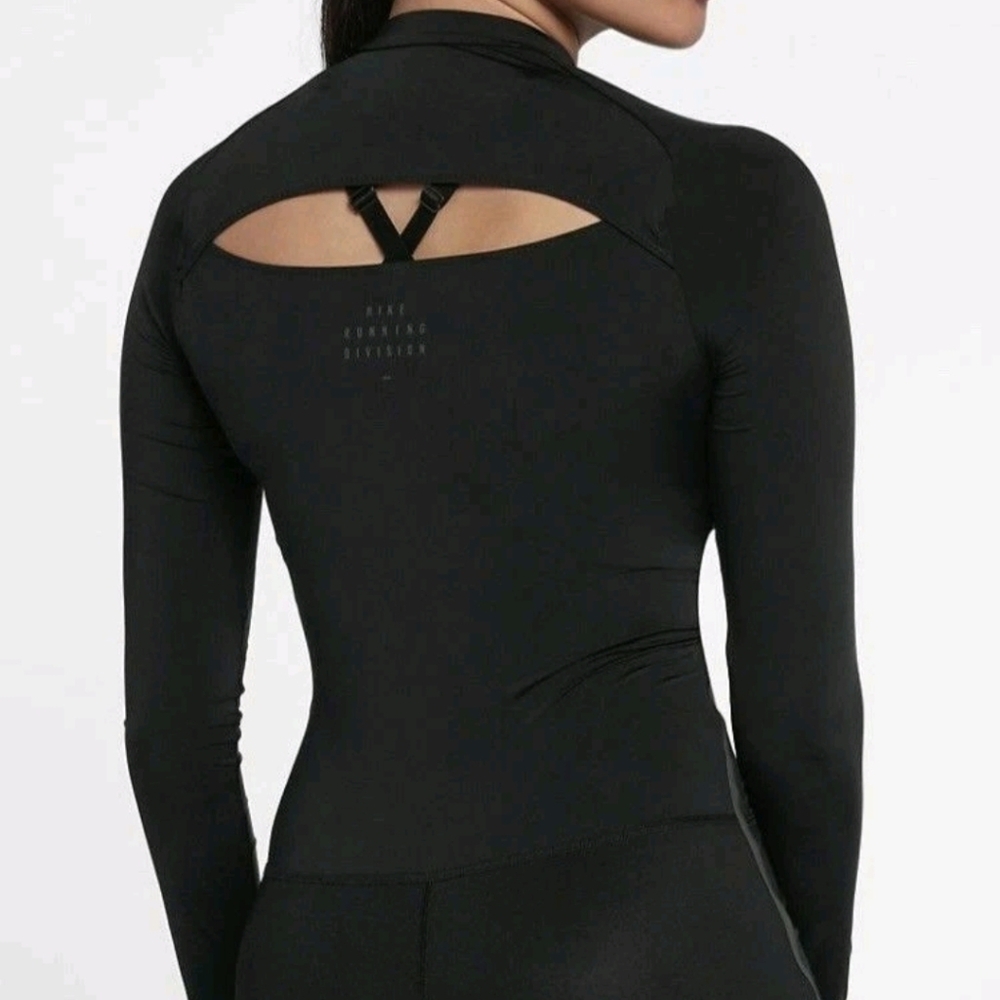 Nike Women’s Power Running Bodysuit Run Division In: Black Size :Medium - Picture 9 of 16